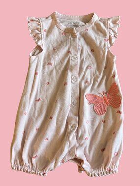Carters Butterfly Decal Button Romper - 3/$10 or 5/$15